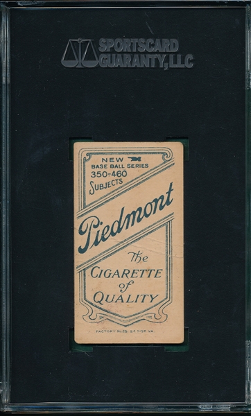 1909-1911 T206 Elberfeld, Fielding, Piedmont Cigarettes SGC 20 