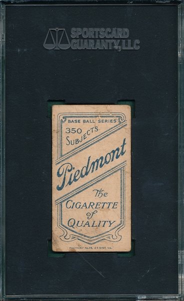 1909-1911 T206 Jackson Piedmont Cigarettes SGC 20 