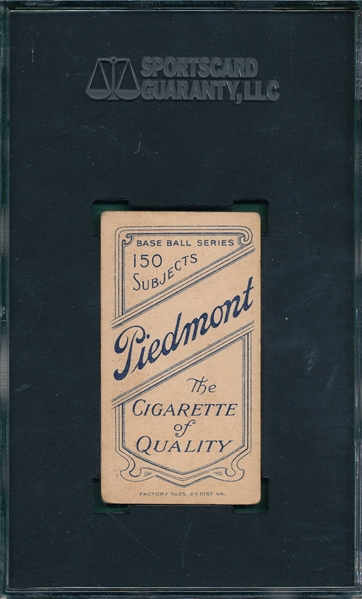 1909-1911 T206 Lobert Piedmont Cigarettes SGC 30 *Presents Better*