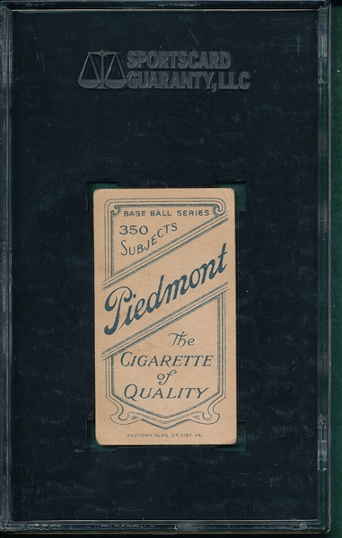1909-1911 T206 Maddox Piedmont Cigarettes SGC 30 *Presents Better*