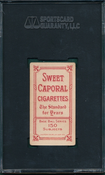 1909-1911 T206 Bridwell, Portrait, No Cap, Sweet Caporal Cigarettes SGC 35 *Presents Better*