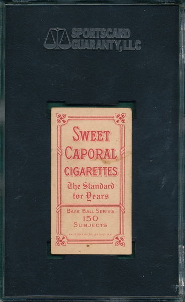 1909-1911 T206 Chase, White Cap, Sweet Caporal Cigarettes SGC 35 