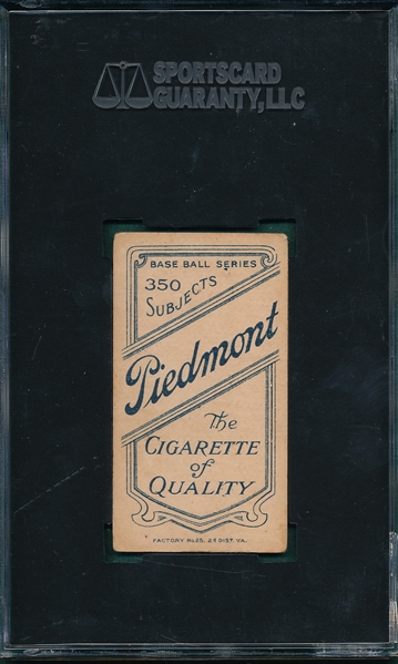 1909-1911 T206 Batch Piedmont Cigarettes SGC 45 