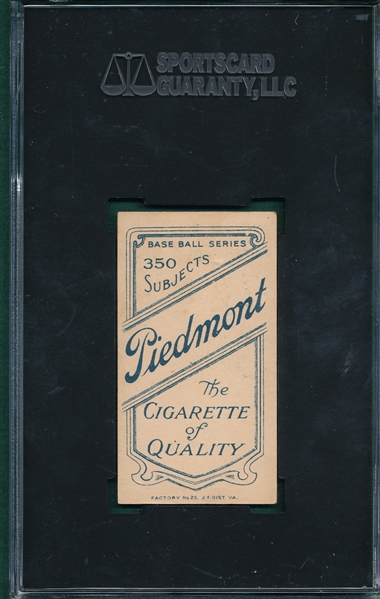 1909-1911 T206 Schlafly Piedmont Cigarettes SGC 45 