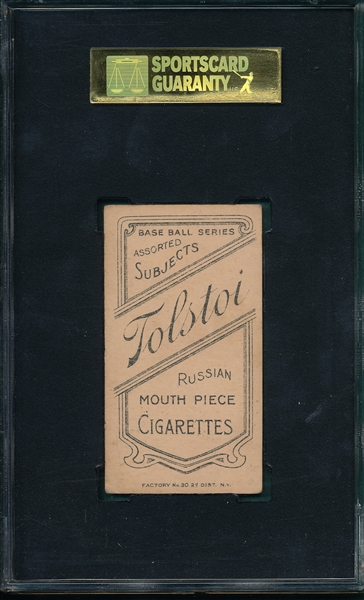 1909-1911 T206 Doolan, Batting, Tolstoi Cigarettes SGC 50 