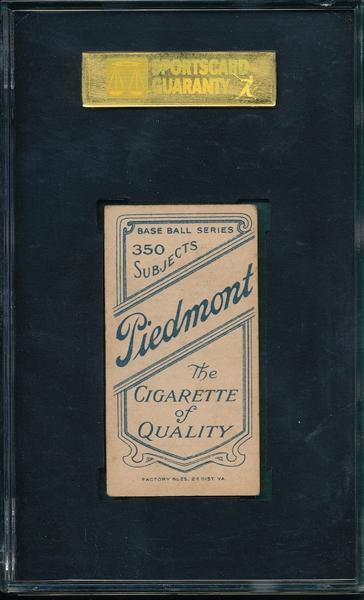 1909-1911 T206 Bell, Hands Above Head, Piedmont Cigarettes SGC 50 