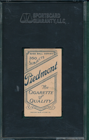 1909-1911 T206 Delehanty, Frank, Piedmont Cigarettes SGC 50 