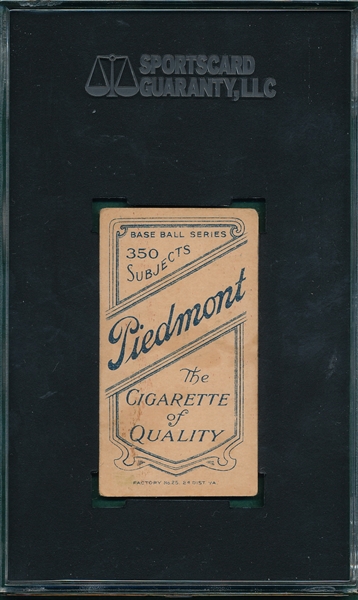 1909-1911 T206 Nichols, Batting, Piedmont Cigarettes SGC 50 