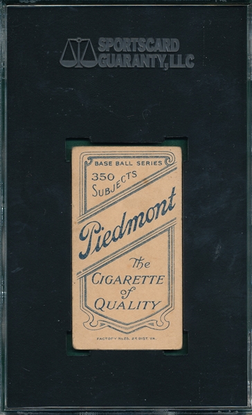 1909-1911 T206 Shaw, Hunky, Piedmont Cigarettes SGC 55
