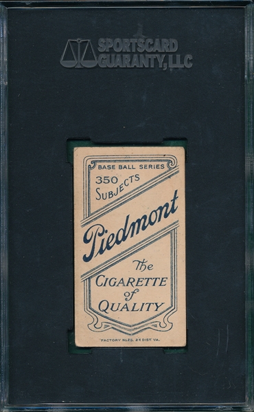1909-1911 T206 Lentz Piedmont Cigarettes SGC 40 *Southern League*