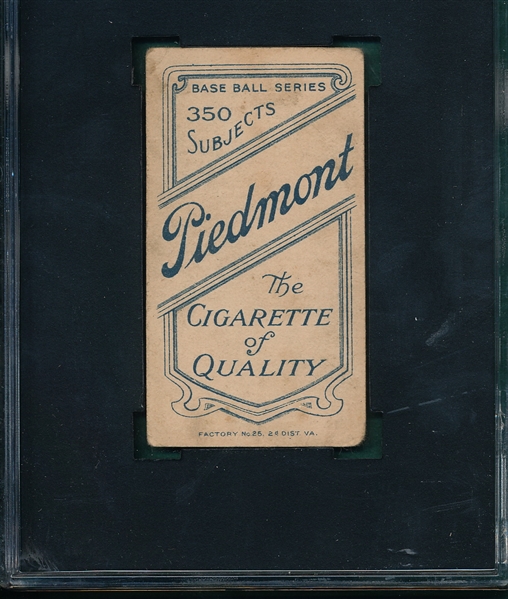 1909-1911 T206 Lake, New York, Piedmont Cigarettes SGC 40 