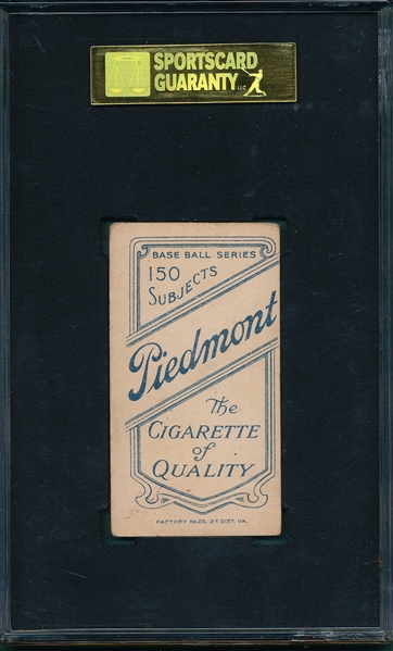 1909-1911 T206 Manning, Batting, Piedmont Cigarettes SGC 40 