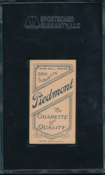 1909-1911 T206 Knight Portrait, Piedmont Cigarettes SGC 40 