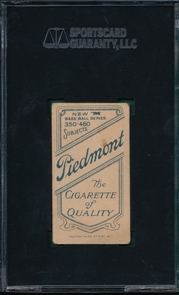 1909-1911 T206 Herzog, Boston, Piedmont Cigarettes SGC 40 