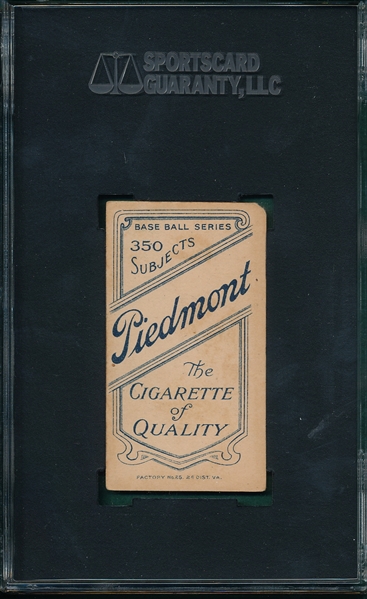 1909-1911 T206 Hartsel Piedmont Cigarettes SGC 40 