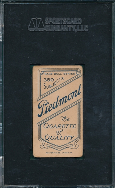 1909-1911 T206 Hall Piedmont Cigarettes SGC 40 