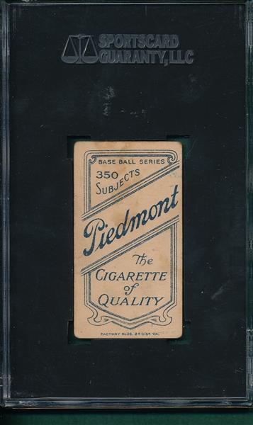 1909-1911 T206 Malarky Piedmont Cigarettes SGC 40 