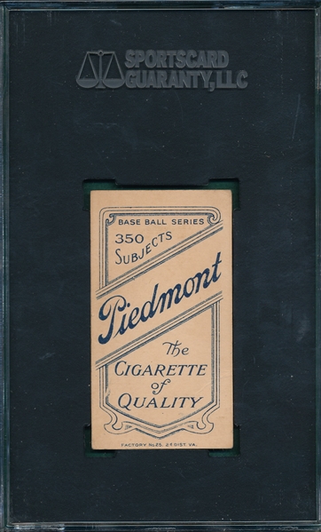 1909-1911 T206 Maloney Piedmont Cigarettes SGC 40 