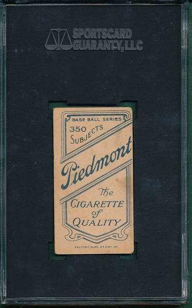 1909-1911 T206 Isbell Piedmont Cigarettes SGC 40 