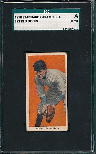 1909-11 E93 Red Dooin Standard Caramel Co. SGC Authentic