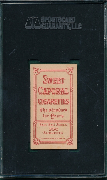 1909-1911 T206 T206 McAleese Sweet Caporal Cigarettes SGC 60 *Factory 25*