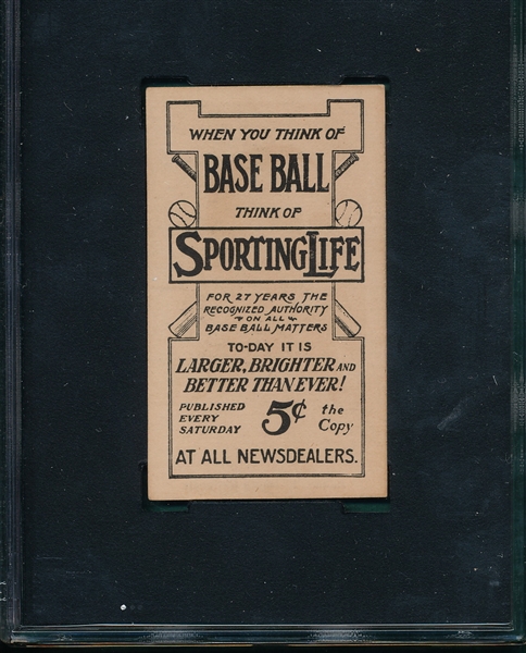 1910-11 M116 Babe Adams Sporting Life SGC 60 *Black Back*