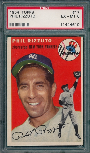 1954 Topps #17 Phil Rizzuto PSA 6