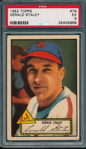 1952 Topps #79 Gerald Staley PSA 5 *Red Back*
