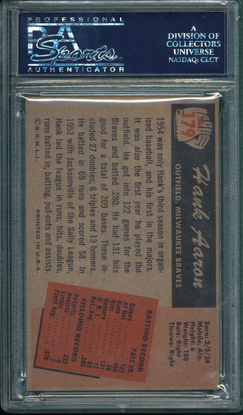 1955 Bowman #179 Hank Aaron PSA 5