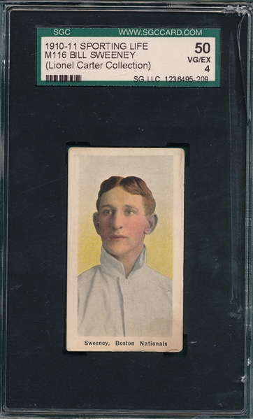 1910-11 M116 Sweeney, Bill, Sporting Life, SGC 50