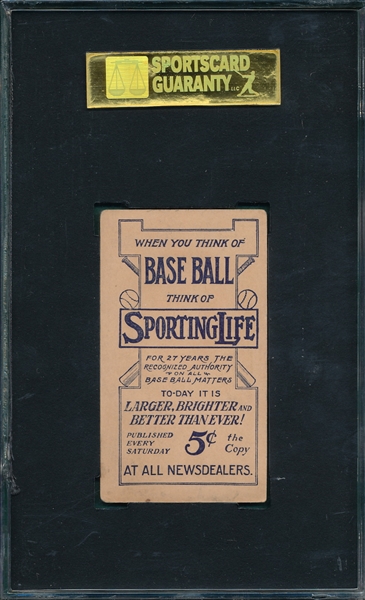 1910-11 M116 Sweeney, Bill, Sporting Life, SGC 50