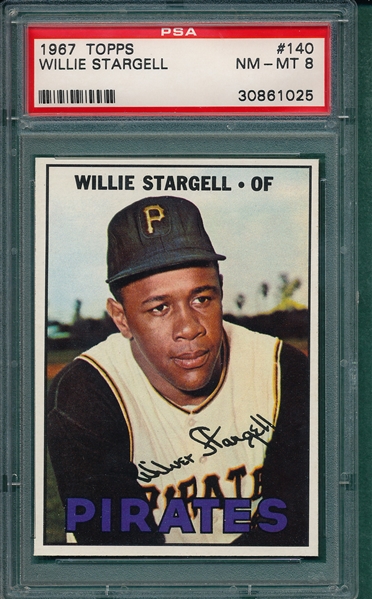 1967 Topps #140 Willie Stargell PSA 8