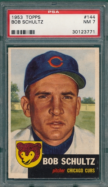 1953 Topps #144 Bob Schultz PSA 7