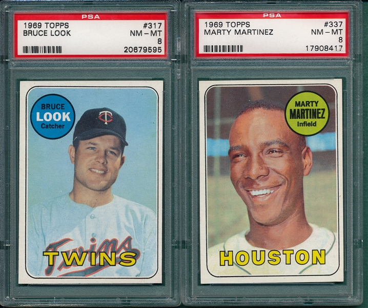 1969 Topps Lot of (6) W/ #317 Look, PSA 8 
