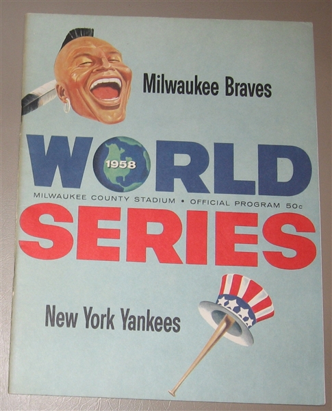 1958 World Series Program, Braves vs Yankees