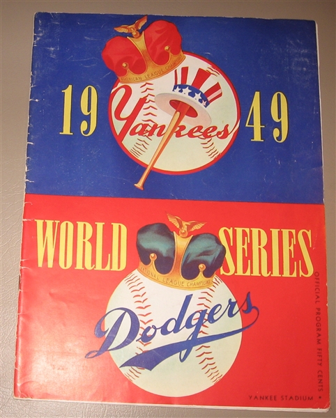 1949 World Series Program, Dodgers vs Yankees