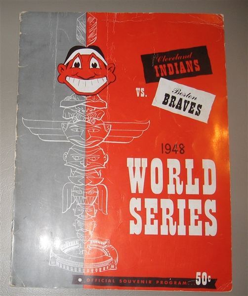 1948 World Series Program, Indians vs Braves