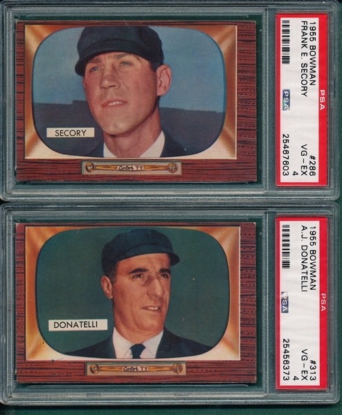 1955 Bowman Lot of (5) W/ #286, Umpire, PSA 4 *Hi #*