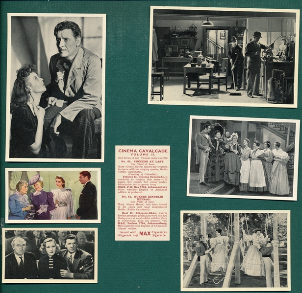 1940 A & M Wix Cinema Cavalcade Volume 2, Max Cigarettes, Partial Set (118/230)