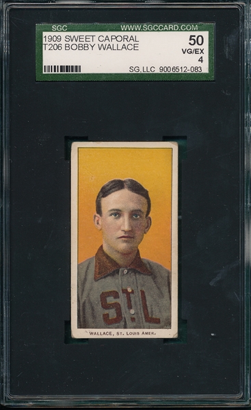1909-1911 T206 Wallace Sweet Caporal Cigarettes SGC 50