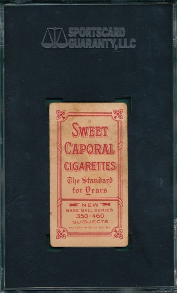 1909-1911 T206 Chance, Batting, Sweet Caporal Cigarettes SGC 20