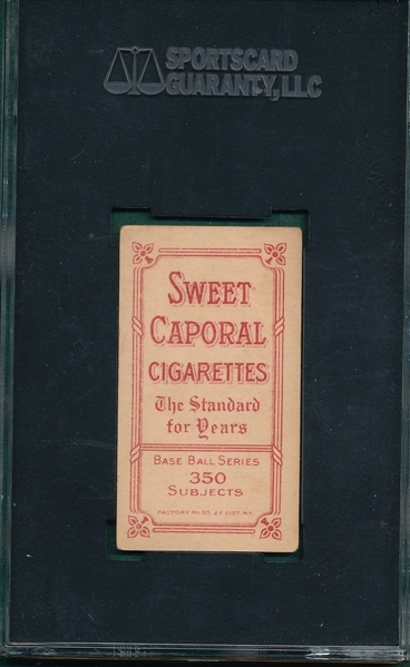1909-1911 T206 Tinker, Hands On Knees, Sweet Caporal Cigarettes SGC 40