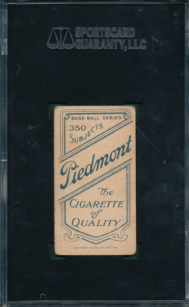 1909-1911 T206 Marquard, Portrait, Piedmont Cigarettes SGC 40