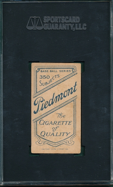1909-1911 T206 Willis, Batting, Piedmont Cigarettes SGC 45