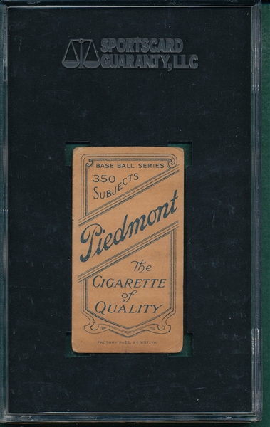 1909-1911 T206 Collins, Jimmy, Piedmont Cigarettes SGC 40