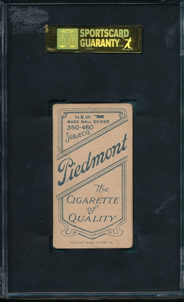 1909-1911 T206 Duffy, Piedmont Cigarettes SGC 40