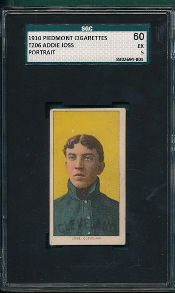 1909-1911 T206 Joss, Portrait, Piedmont Cigarettes SGC 60