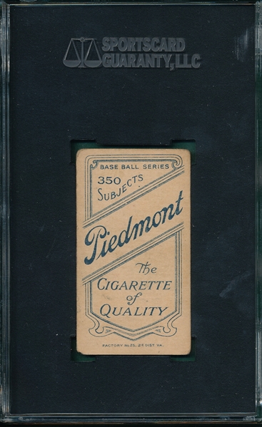 1909-1911 T206 Howard, Ernie, Piedmont Cigarettes SGC 40 *Southern League*