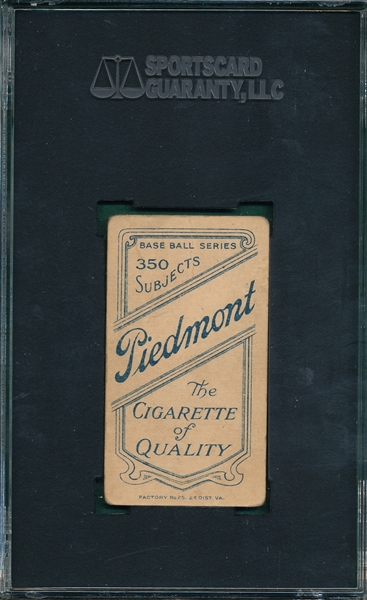 1909-1911 T206 Otey Piedmont Cigarettes SGC 30 *Southern League*