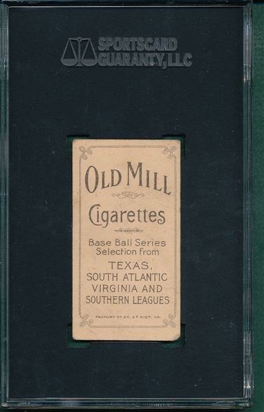 1909-1911 T206 Hart, Bill, Old Mill Cigarettes SGC 20 *Southern League*